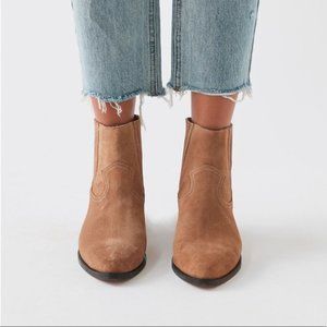 Urban Outfitters Tan Western Ankle Boots